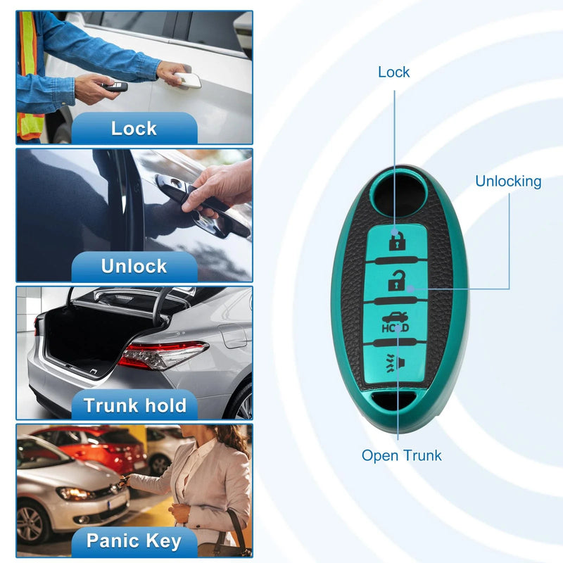 Nissan Cabstar Green Silicone Key Fob Case Cover Protector
