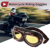 Set Motorcycle Riding Goggles Yellow Lens Brown Frame PC Cycling Sunglasses