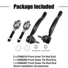 Honda Accord Acura TSX Front Inner Outer Tie Rod End Link Kit