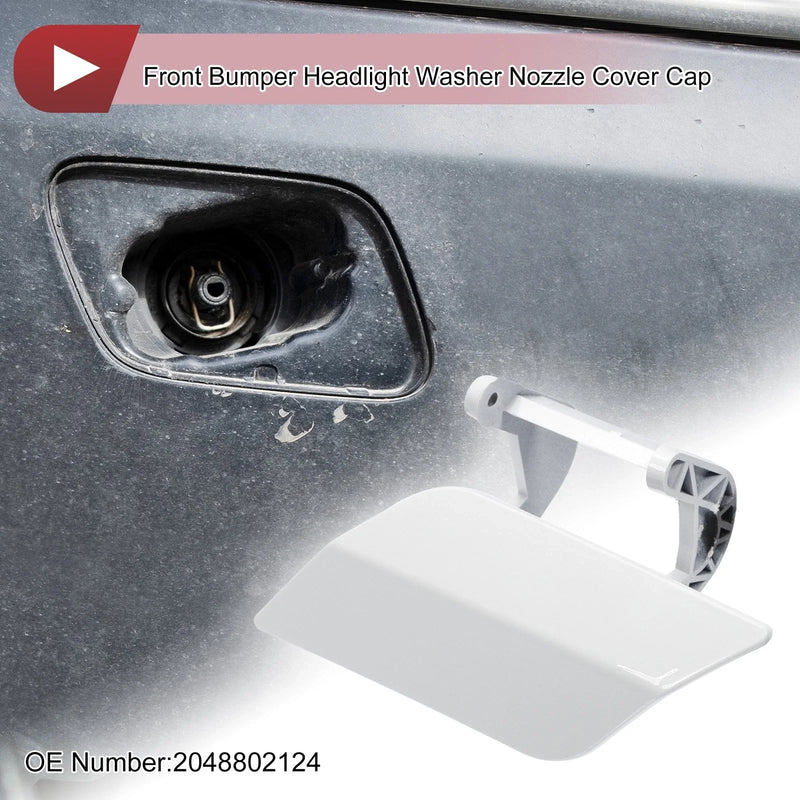 Mercedes-Benz C350 (2008-2014) White Front Left Washer Nozzle Cover