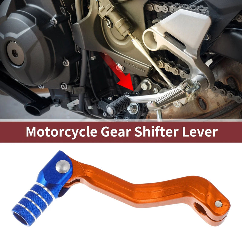 Kayo T2 Folding Motorcycle Gear Shifter Lever Orange Blue Silver Tone