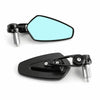 Universal Motorcycle 1 Pair Black Handlebar End Mirrors