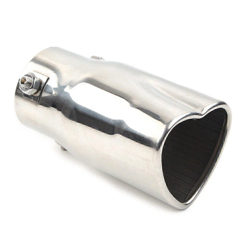 Car Stainless Steel Heart Shaped Exhaust Tail Muffler Tip