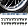Motorcycle Car 20pcs / Black M6 / Fender Bumper Washer Bolt Nuts Fastener