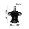 Motorcycle 2 x 6mm Metal Swing Arm Spool Rear Stand Black