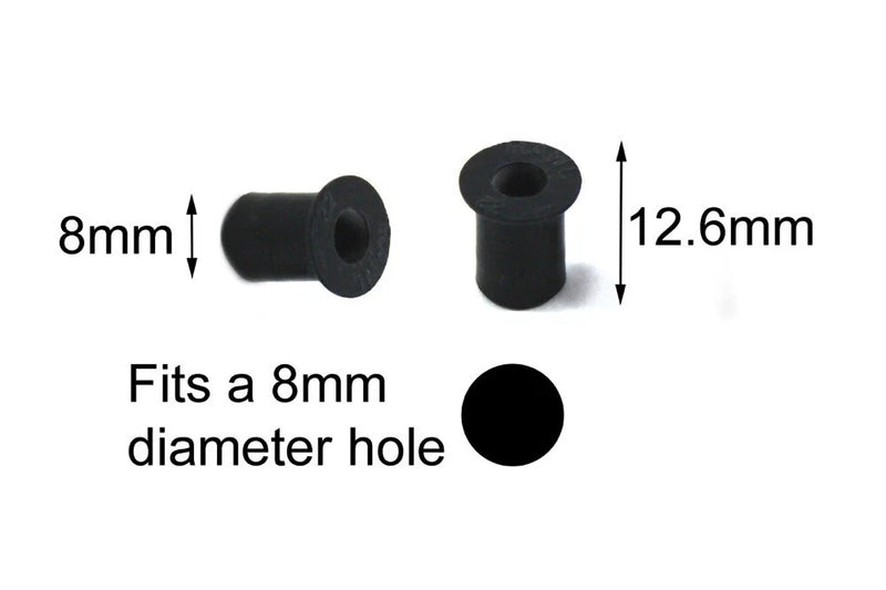 Aprilia RSV4 RSVR RS125 50x Wellnuts M4 x 8mm Rubber Windshield Well Nuts