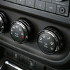 Jeep Wrangler 3 x Black Air Condition Switch Knob Trim Rings (2011-2017)