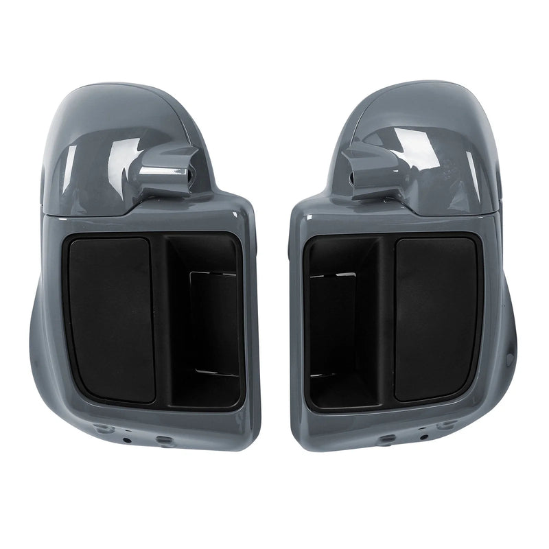Harley Touring 2014-2024 Gunship Gray Vented Fairings & Crash Bar