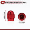 Car (All Years) 4 x Mini Bullet Style Tire Valve Stem Caps Dust Covers Red