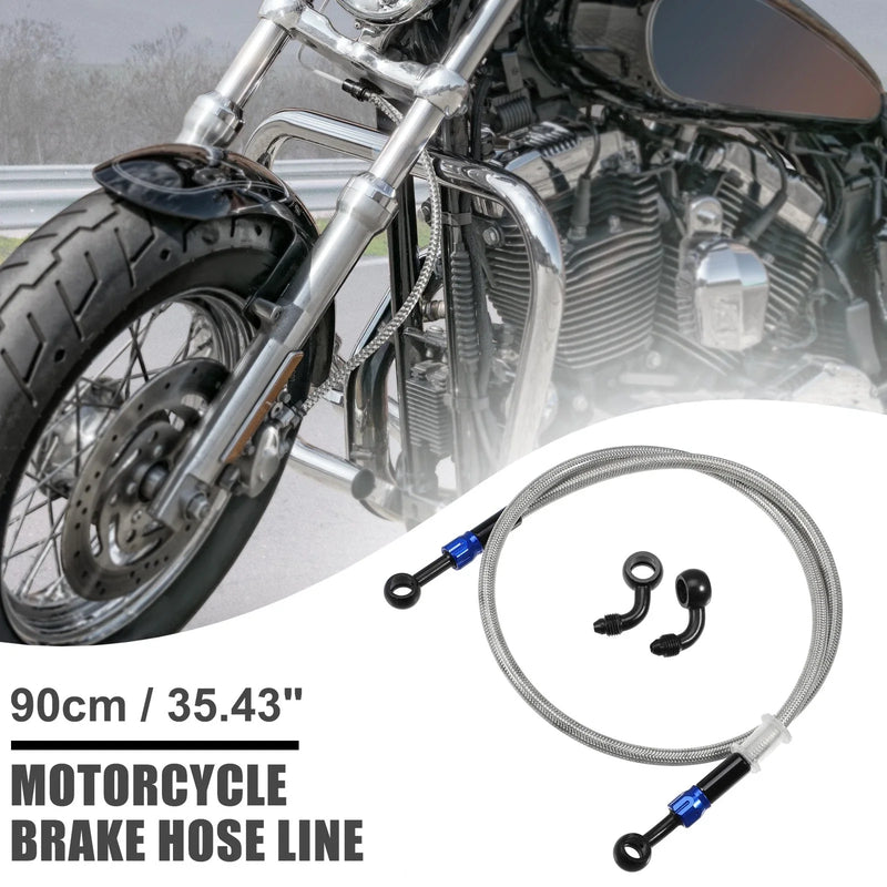 Make Model AN3 28 90 Degree Brake Hose / 90cm / Motorcycle Braided Line Tube