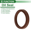 Oil Seal 35x43x5.5mm Seal Ring Rotary Shaft Seal FKM Rubber Brown 5 Pcs