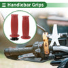 Motorcycle 7/8" 22mm Hand Grips TPU Dark Red Stripe