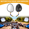 M10 Motorcycle Rear View Mirrors Side Mirror Carbon Fiber Pattern Black