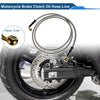 Motorcycle Brake Clutch Silver Tone Oil Hose Line 180cm