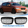BMW 1 Series Half Chrome Silver Tone Front Upper Bumper Grille Grill