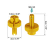Motorcycle 4pcs M8 Brake Clutch Lever Cable Adjuster Screws Bolts Gold Tone