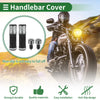 Motorcycle 7/8" 22mm Hand Grips Cover Kit Rubber Titanium Tone