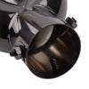Titanium Black Car 2.5" Inlet Dual Rear Muffler Exhaust Tip Tail Pipe