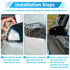 Ford F250 F350 Super Duty 2 x White Top Half Door Mirror Cap Covers (2017-2024)