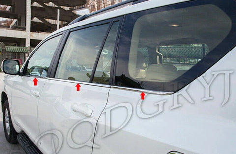 Toyota Prado Fj150 Chrome Stainless Window Frame Cover Trim (2010–2022)