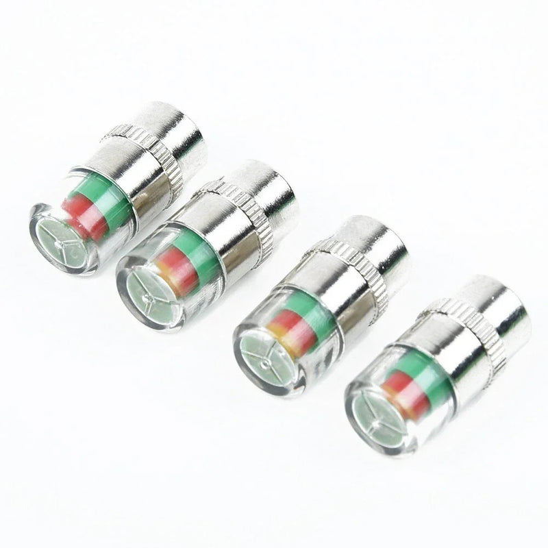 4 x Valve Tyre Cap Dust Monitor Wheel Tire Pressure 32-36 PSI Sensor