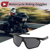 Motorcycle 1 Pc Motorcycle Riding Goggles Deep Gray Lens Black Frame