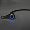 Handlebar 12V Fog Light Blue LED Motorcycle Switch ON/OFF Push Button