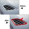 Jeep Cherokee Carbon Fiber Red Dashboard Air Vent Outlet Cover Trim (2014-2023)