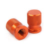 Car Wheel Rim Vent Stems Tire Valve Caps  Orange Dust Covers