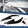 Nissan Altima 2 x Carbon Fiber Front Headlamps Light Brow Covers (2016-2018)