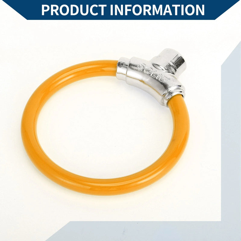Bike - Orange Portable Anti-Theft Bicycle Lock Mini Ring Cable 46cm