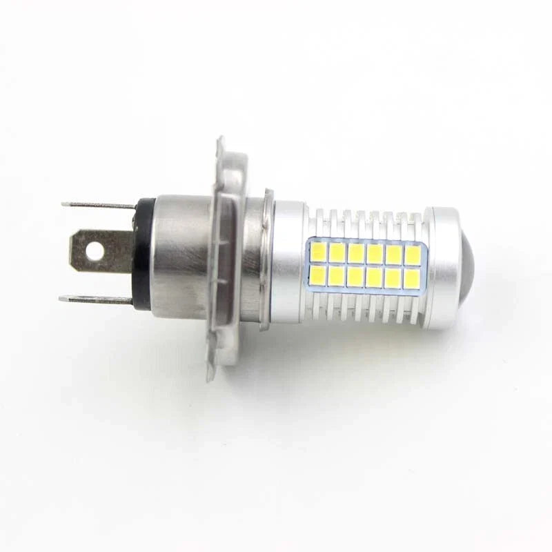 54SMD Auto Motorcycle Headlight H4 LED Lamp Bulb AC DC 6V 8W 1000LM White