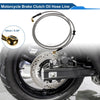 Motorcycle 190cm Brake Clutch Oil Hose Line Silver Tone