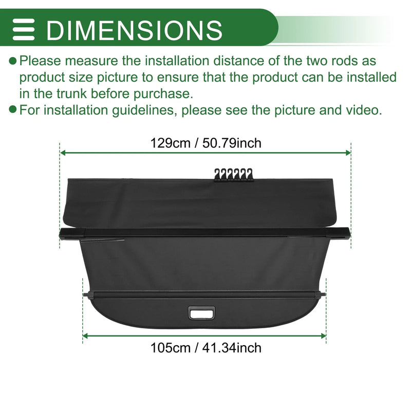 Peugeot 5008 (2017-2021) Gloss Black Cargo Cover