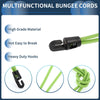 26cm Adjustable Bungee Cords with Metal Buckle - Green - 20 Pcs