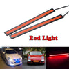 Camping Caravan Boat Car Waterproof 2 x 12V Red DRL COB LED Strip Light Bars