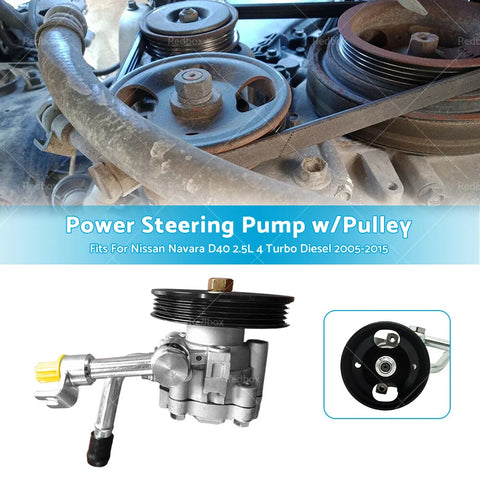 Nissan Navara D40 2.5L Turbo Diesel Power Steering Pump w/Pulley (05-15)