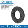 Universal Oil Seal / 25x47x7mm Black / Rotary Shaft Seal