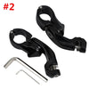 Harley 1-1/4" Black Short Angled Highway Engine Guard Foot Pegs