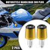 Honda Gold Tone 2 Pcs 7/8" 22mm Handlebar End Plug