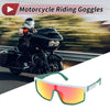 1 x Pcs Motorcycle Riding Goggles Red White Green Frame Cycling Sunglasses