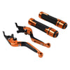 Suzuki GSXR750 / 1000 Orange Extendable Brake Clutch Lever Grip Set (2001-2023)