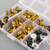 Motorcycles 158 Piece Gold Aluminium Fairing Screw Trim Set