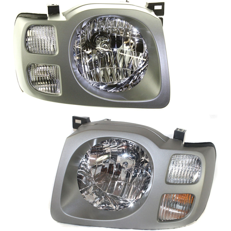Headlight Set For 2002-2004 Nissan Xterra Driver and