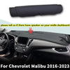 Chevrolet Malibu Leather Dashboard Dashmat Anti-Sun Mat Pad (2016–2023)