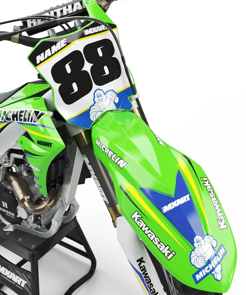 Kawasaki KX 65 Custom Sticker Kit Delta Style