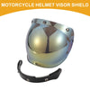 Motorcycle 1pc Universal Helmet Visor Shield Anti-UV Gold Tone Black