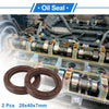 Oil Seal Rotary Shaft Seal FKM Rubber 28x40x7mm Brown 2 x Pcs