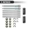 Chevrolet Silver Tone Black 1 x Door Hinge Bushing Kit