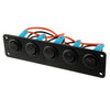 Car Truck RV Boat Dash 12V-24V 5 Gang Rocker Toggle Switch Panel Red LED